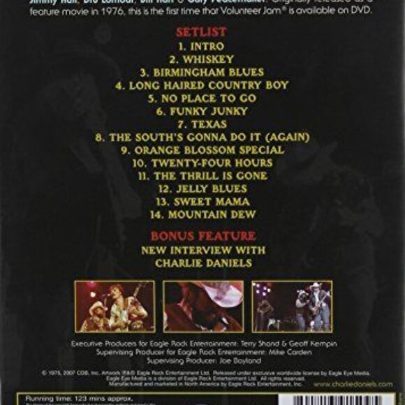 Volunteer Jam The Charlie Daniels Band DVD 1976 Southern Rock Eagle Rock Media - Picture 2 of 5